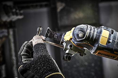 DEWALT Multi-Tool/ Multifunktionswerkzeug (18 Volt, 2,0 Ah Akku, bürstenlos, LED-Arbeitslampe, Airlock-System, inkl. 35-teiliges Zubehör-Set, 2 Akkus, Schnell-Ladegerät und TSTAK Box II) DCS355D2