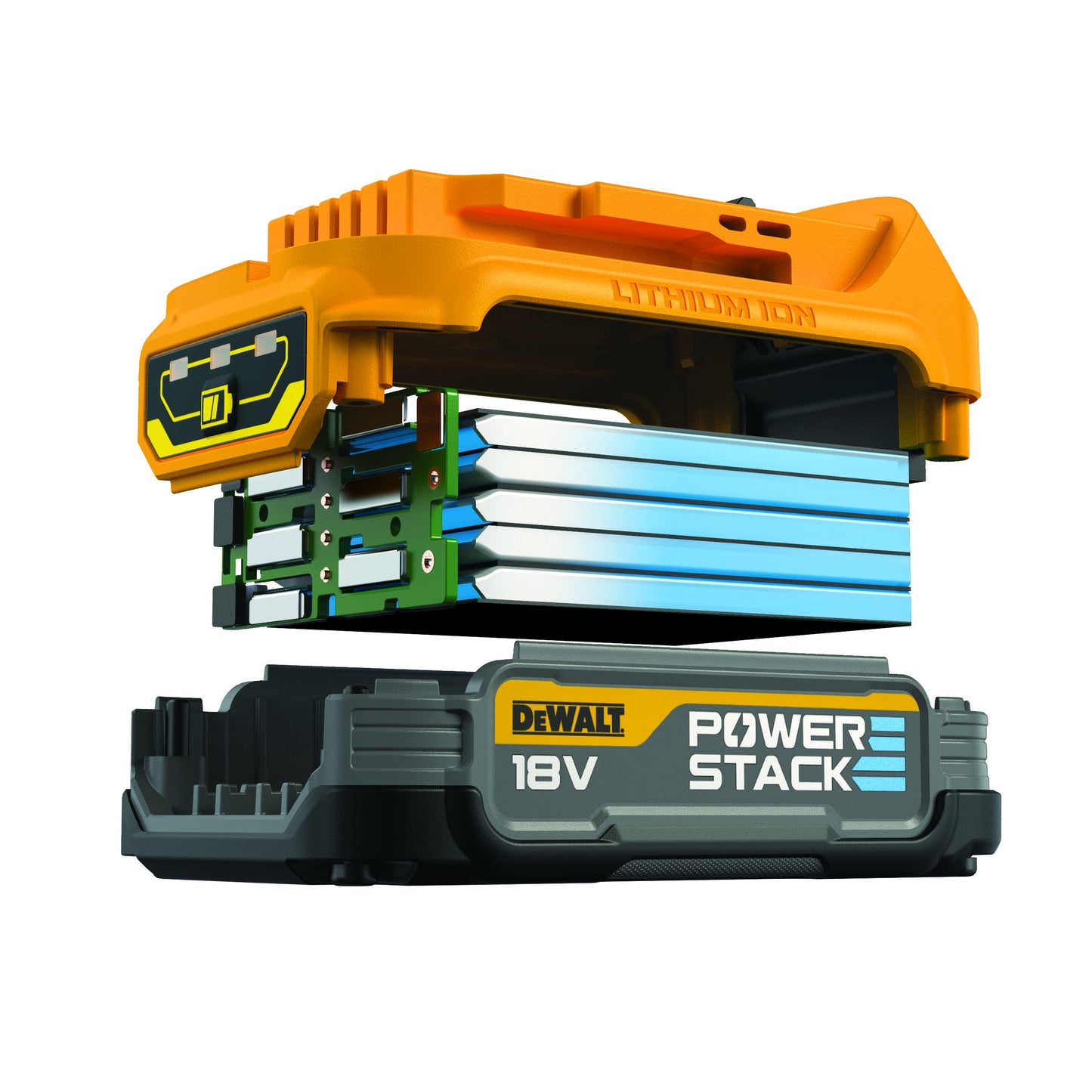 Dewalt 18 Volt Akku-Komobpack DCK2050E2T (mit 1x Schlagbohrschrauber DCD805, 1x ¼“ Schlagschrauber DCF850, 2x 18V/1,7Ah Powerstack-Akkus DCBP034, 1x System-Schnellladegerät DCB115, T STAK-Box II)