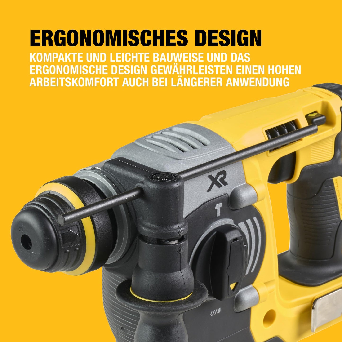 DEWALT SDS-plus XR Akku-Kombihammer/Schlagbohrmaschine (18V, bürstenlos, 24mm, ideal für Bohranker/Befestigungslöcher, Vibrationsreduzierung, ohne Akku & Ladegerät), DCH273NT