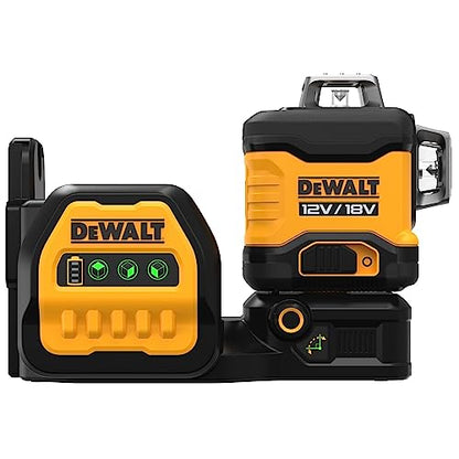 Dewalt 360° Akku-Multilinienlaser Grün DCE089NG18 (selbstnivellierend, Genauigkeit +/- 3mm auf 10m, kompatibel mit 12V & 18V XR Akkus, inkl. TSTAK Box, Wandhalterung, Lieferung ohne Akku & Ladegerät)