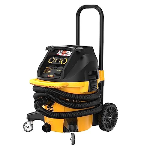 Dewalt M-Klasse Industrie Nass- & Trockensauger DWV905M (1.400 Watt, 38 Behältervolumen, für Weich- & Hartholz und mineralische Stäube, inkl. Saugschlauch, AirLock Adapter, Stufenadapter, Staubsack)