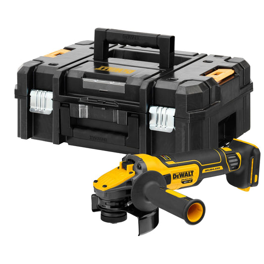 Dewalt 18V XR Flexvolt Advantage Akku-Winkelschleifer DCG409NT (125mm, bürstenloser Motor, elektronische Bremse & Kupplung, M14, inkl. TSTAK-Box II & Zubehör, Lieferung ohne Akku & Ladegerät)