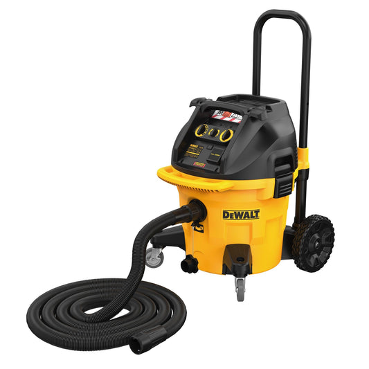 Dewalt M-Klasse Industrie Nass- & Trockensauger DWV905M (1.400 Watt, 38 Behältervolumen, für Weich- & Hartholz und mineralische Stäube, inkl. Saugschlauch, AirLock Adapter, Stufenadapter, Staubsack)